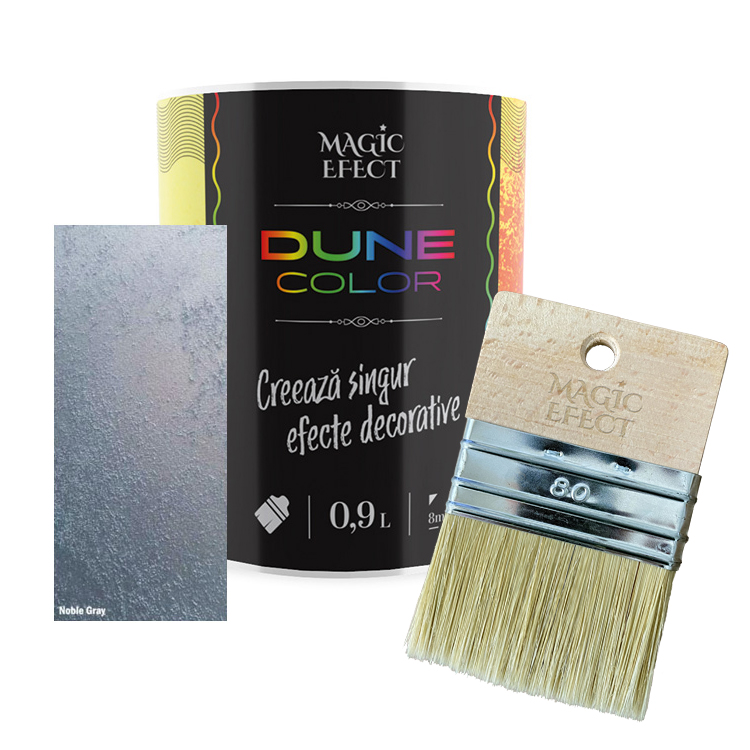 Vopsea acrilica pe baza de apa, gri inchis, 0.9L   Magic Efect Dune