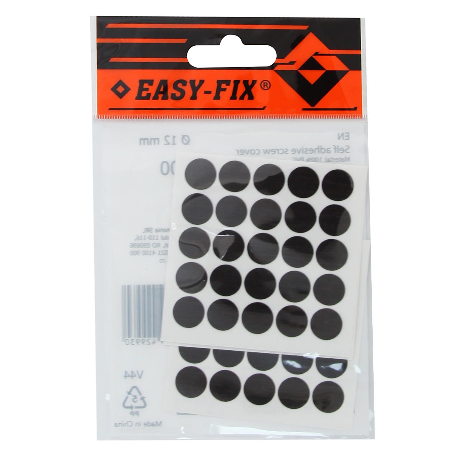Capac mascare autoadeziv SEA, 12mm, wenge, 100 buc