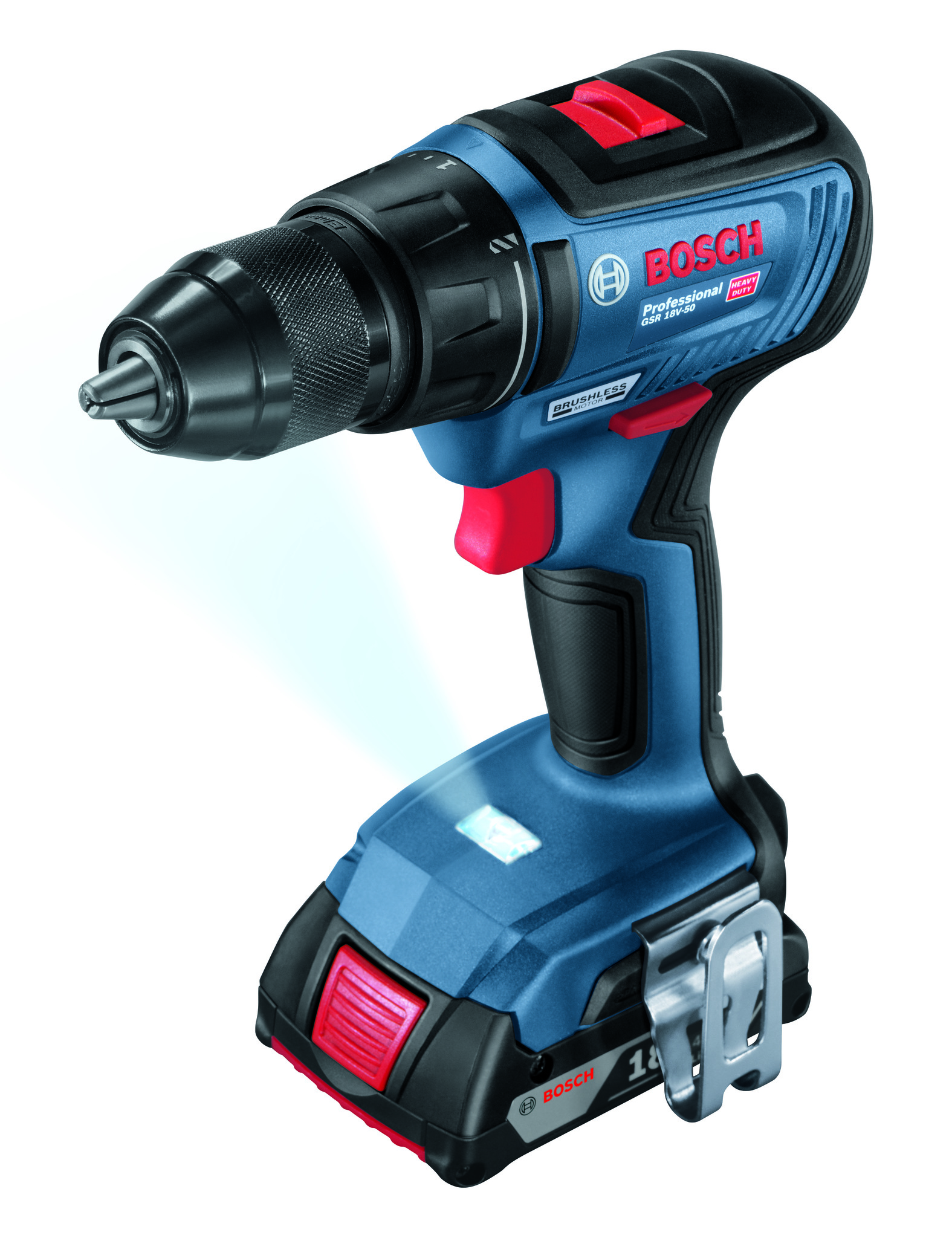 Masina de gaurit si insurubat Bosch GSR18V-50, 18V, 2 x 2 Ah, 1800RPM