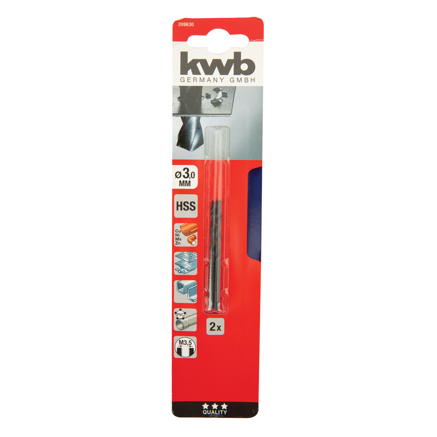 Burghiu metal KWB, HSS forjat, 3 mm