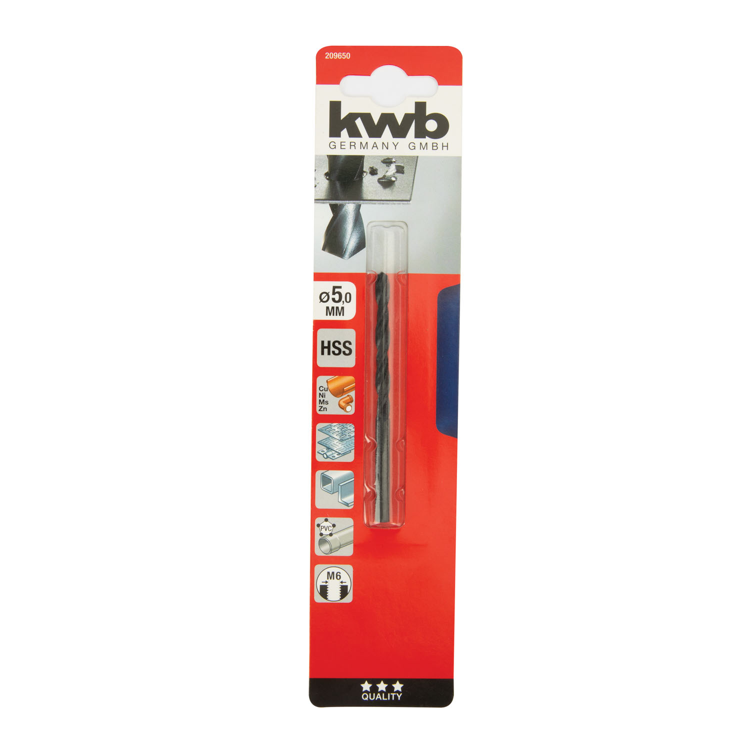 Burghiu metal KWB, HSS forjat  5 mm