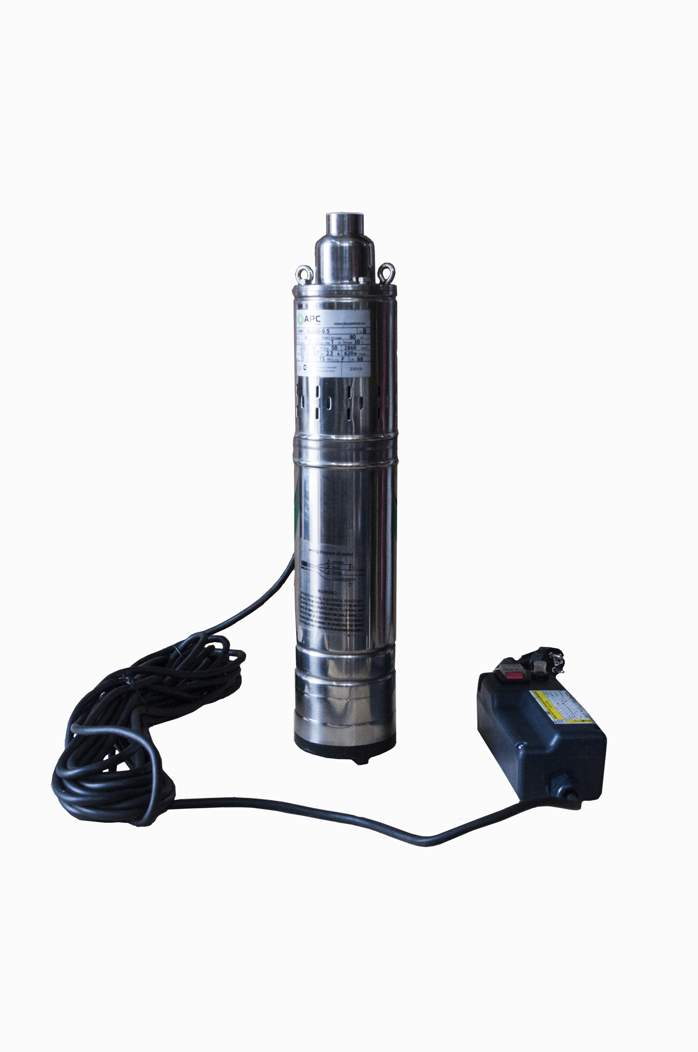 Pompa submersibila AQUA PLANET, 370W, 2100l/h, inox, argintiu-negru