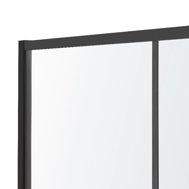 Usa dus glisanta GOODHOME Ahti, aluminiu, sticla securizata 6mm, 120 x 195 cm, profil negru