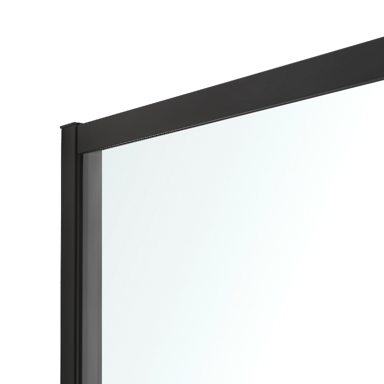 Paravan dus walk-in GOODHOME Ahti, aluminiu, sticla securizata 6mm, 119 x 195 cm, profil negru