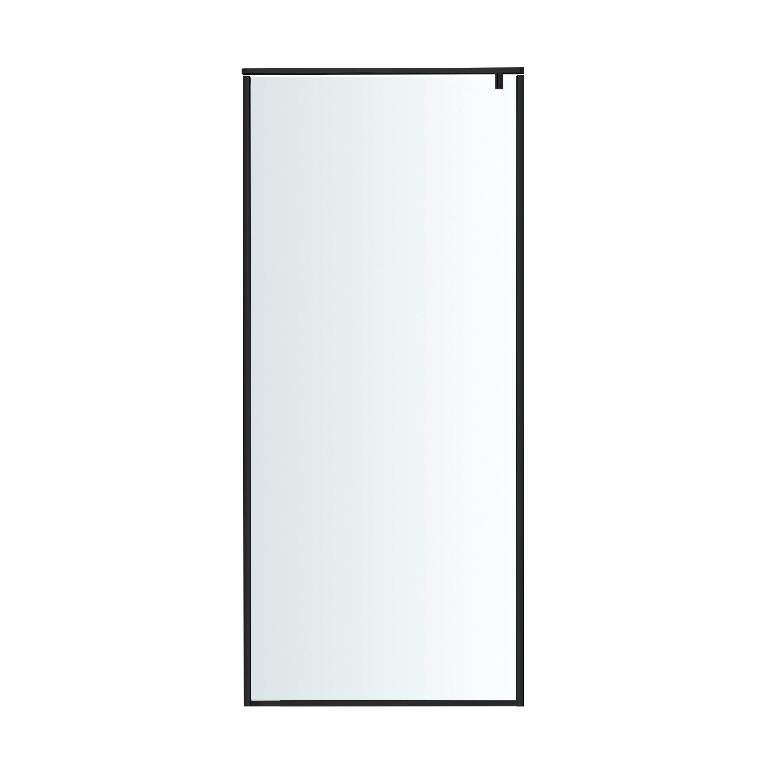 Paravan dus walk-in GoodHome Ezili, aluminiu, sticla securizata 6mm, 90 x 195 cm, profil negru