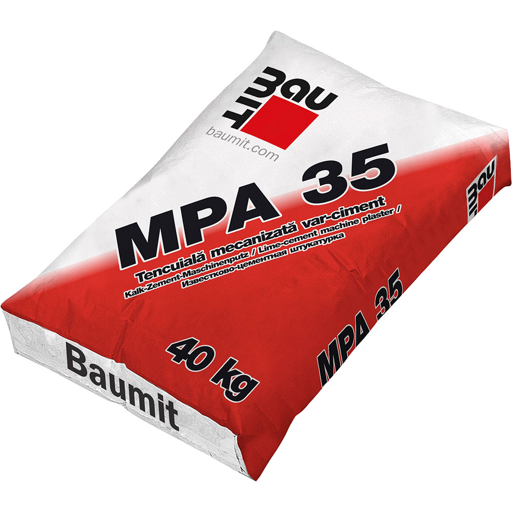 Tencuiala mecanizata BAUMIT MPA 35, 40 Kg