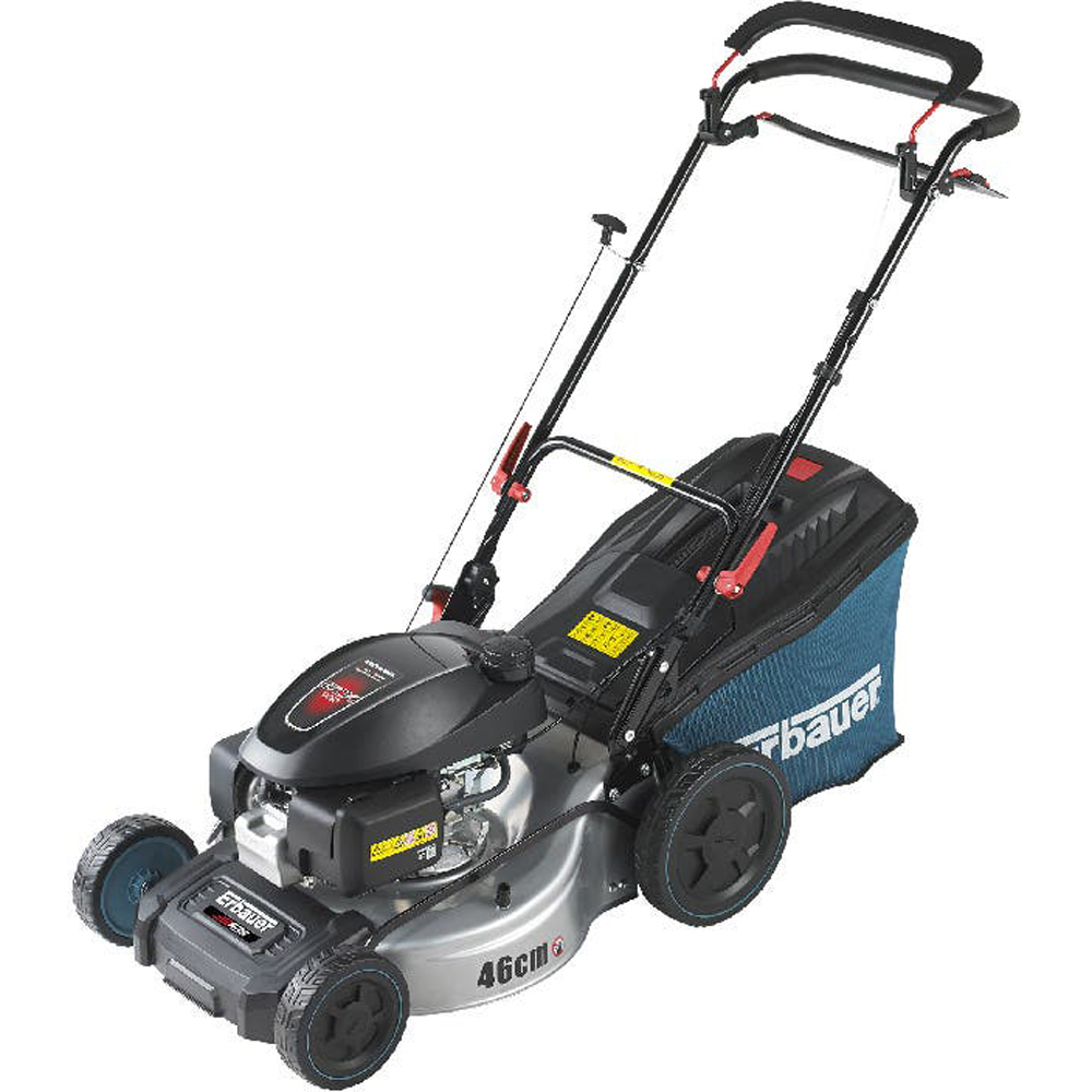 Masina de tuns iarba ERBAUER Honda, Benzina, 3.6CP, 145CC, latime taiere 46 cm, cos 65L, argintiu-negru