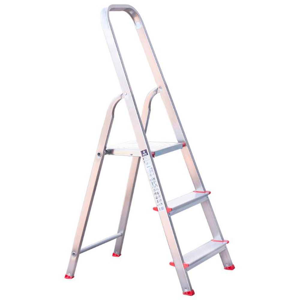 Scara pliabila cu platforma, 1x3 trepte, max 150 kg, aluminiu
