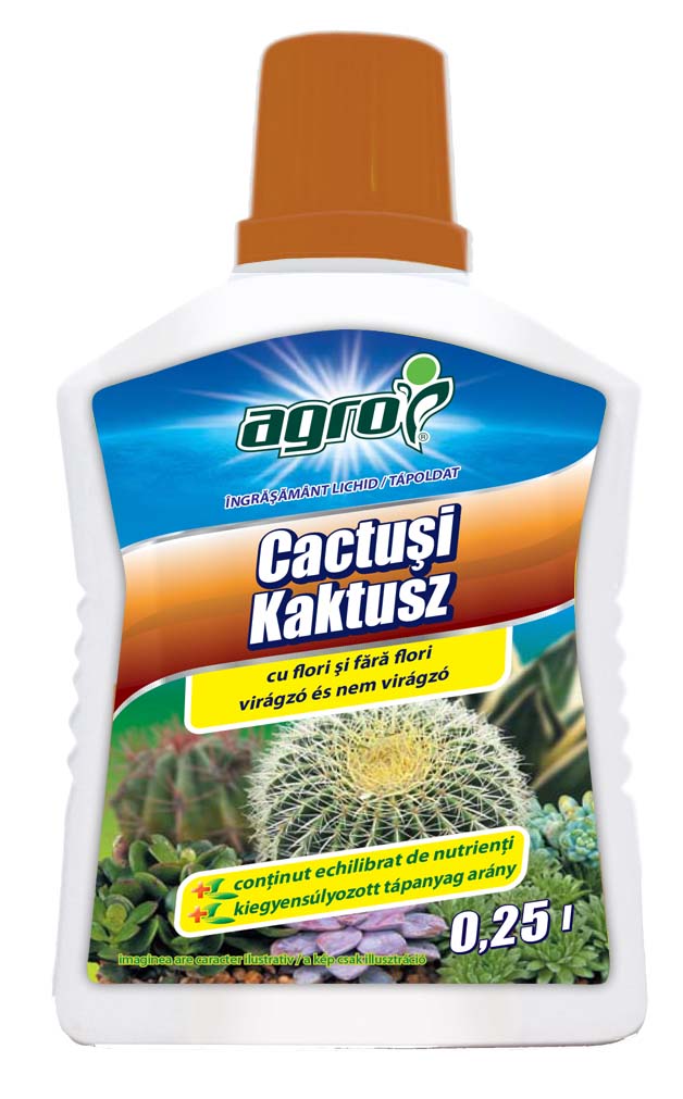 Ingrasamant pentru cactusi, 0.25 L  Agro