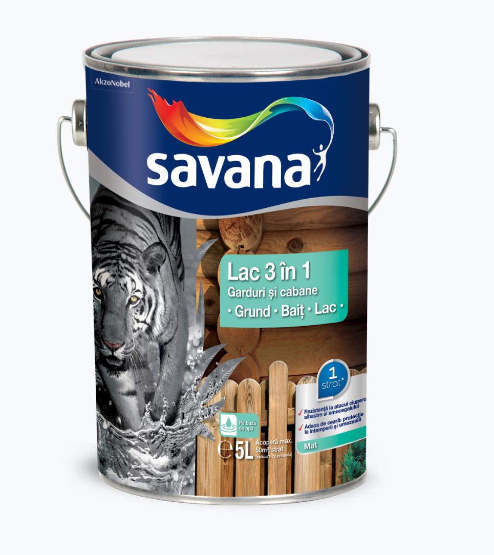 Lac lemn SAVANA 3D 3in1 pentru garduri si cabane, stejar, 5L