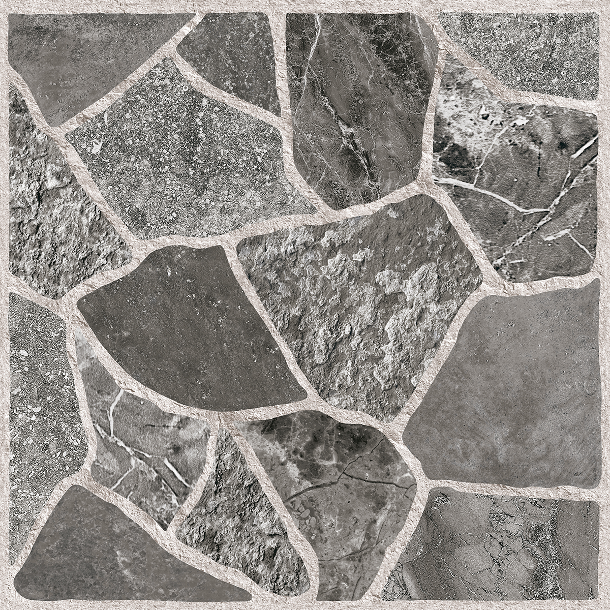 Gresie exterior Topstone, 33.3 x 33.3 cm, grosime 7 mm, 1.663 m2, gri piatra