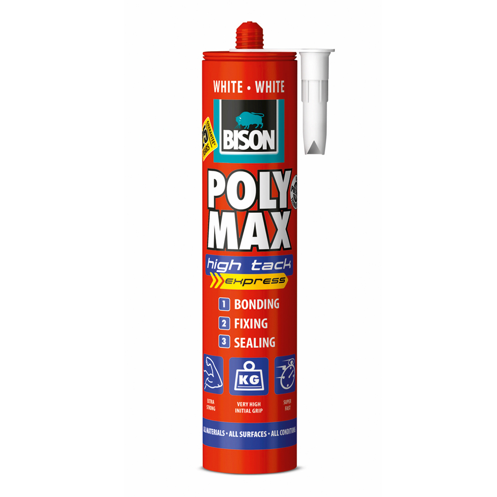Adeziv universal BISON Poly Max high tack Express, alb, 425 g