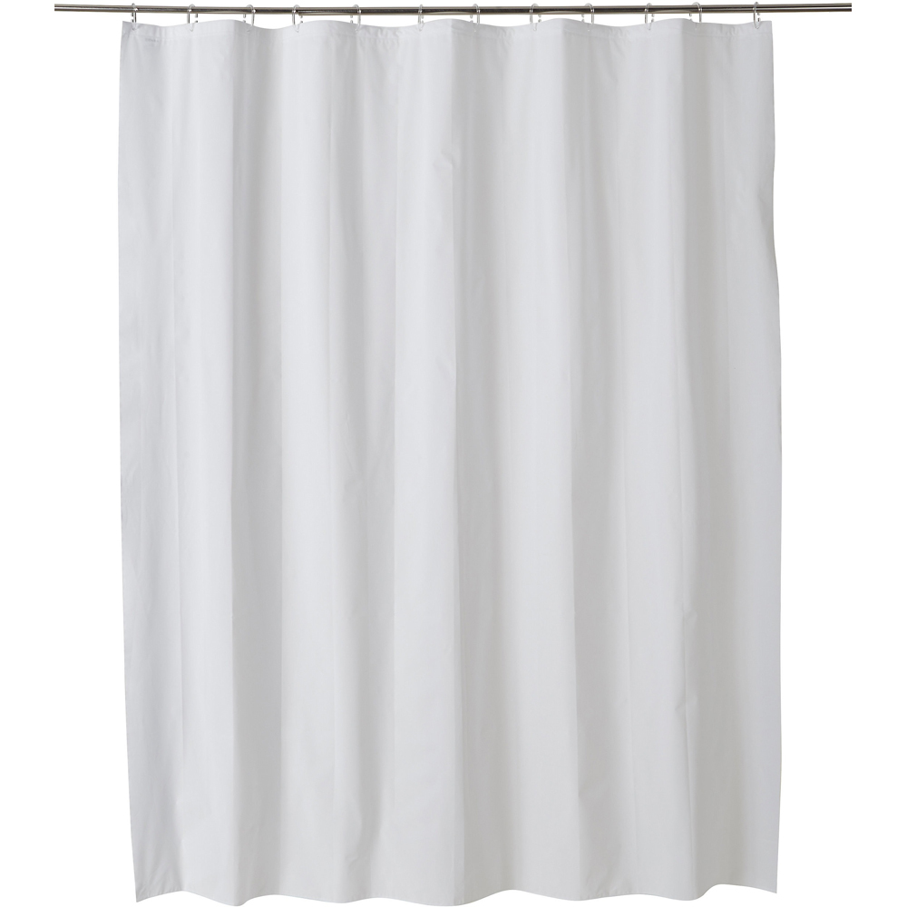 Perdea dus Drina GoodHome, poliester, 180x200 cm, alb