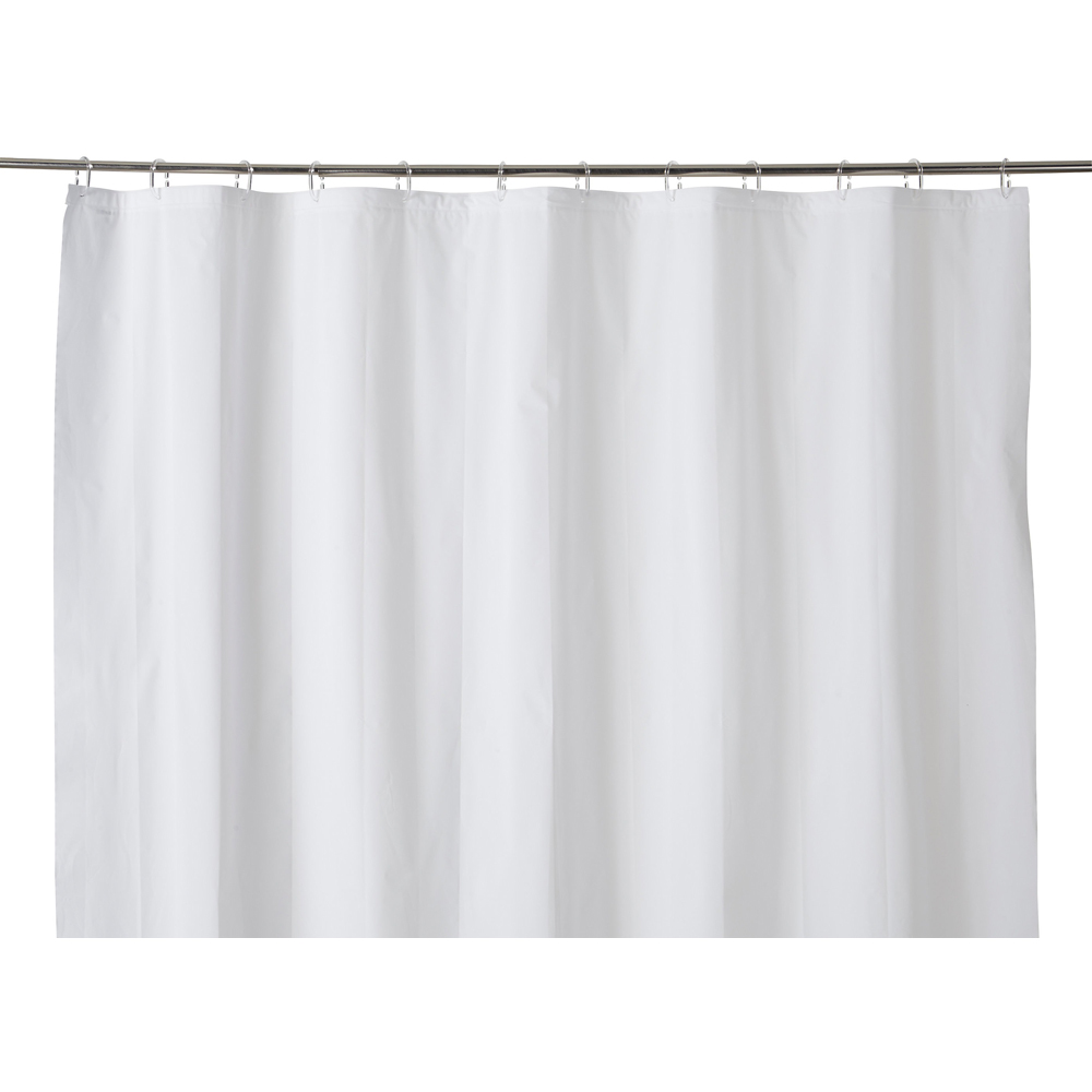Perdea dus Drina GoodHome, poliester, 180x200 cm, alb