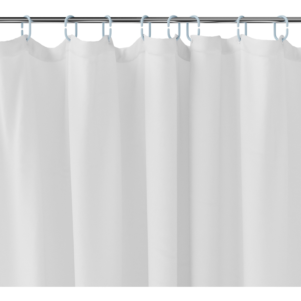 Perdea dus Glomma GoodHome, poliester, 180x200 cm, alb