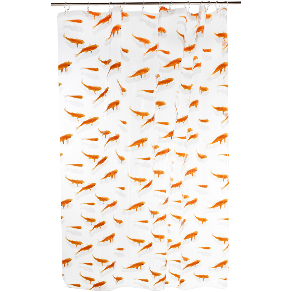 Perdea dus Nosara GoodHome, poliester, 180x200 cm, transparenta