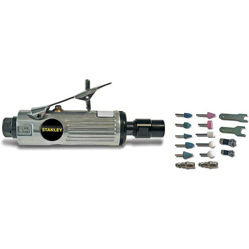 Biax cu kit de accesorii , drept, pneumatic, debit 170L/min., presiune 6 bari, gri  Stanley