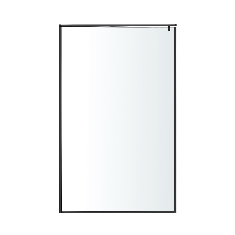 Paravan dus walk-in GoodHome Ezili, aluminiu, sticla securizata 6mm, 100 x 195 cm, negru