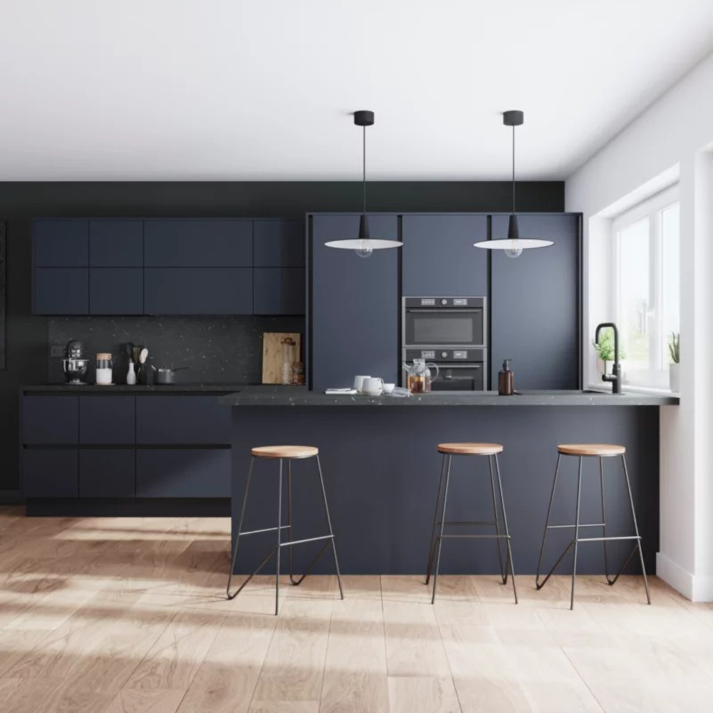 Panou aditie GOODHOME Garcinia, 61 x 240 x 1.8 cm, PAL, albastru mat