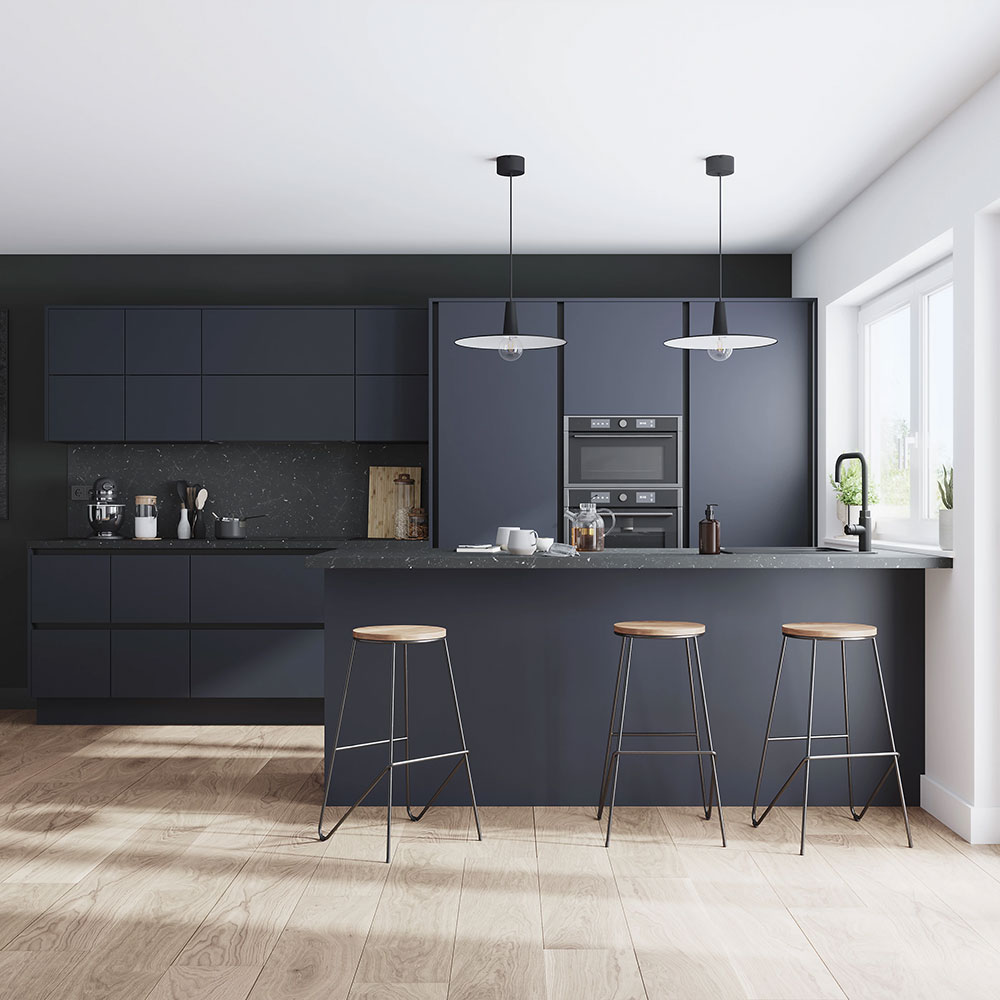 Panou lateral GOODHOME Garcinia, 36 x 96 x 1.8 cm, PAL, albastru inchis