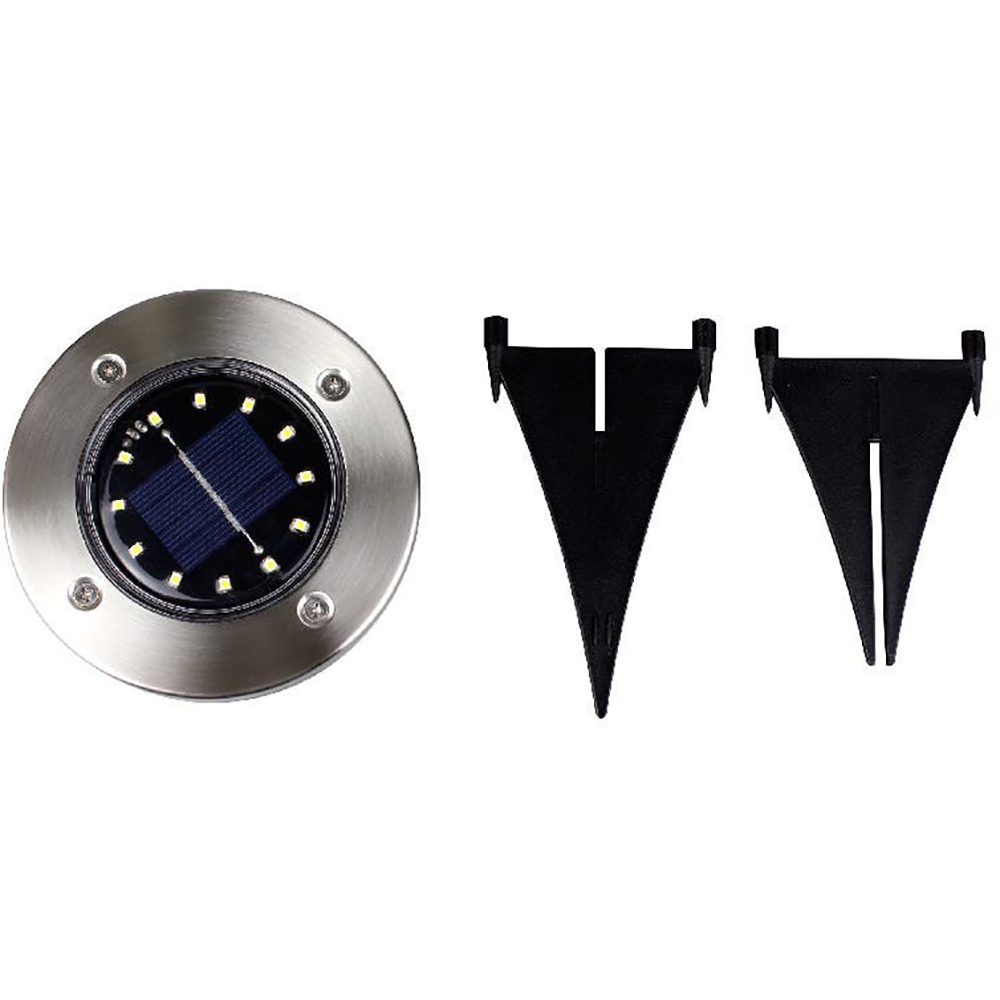 Set 6 lampi solare LED, 0.04 W, IP65, metal, argintiu