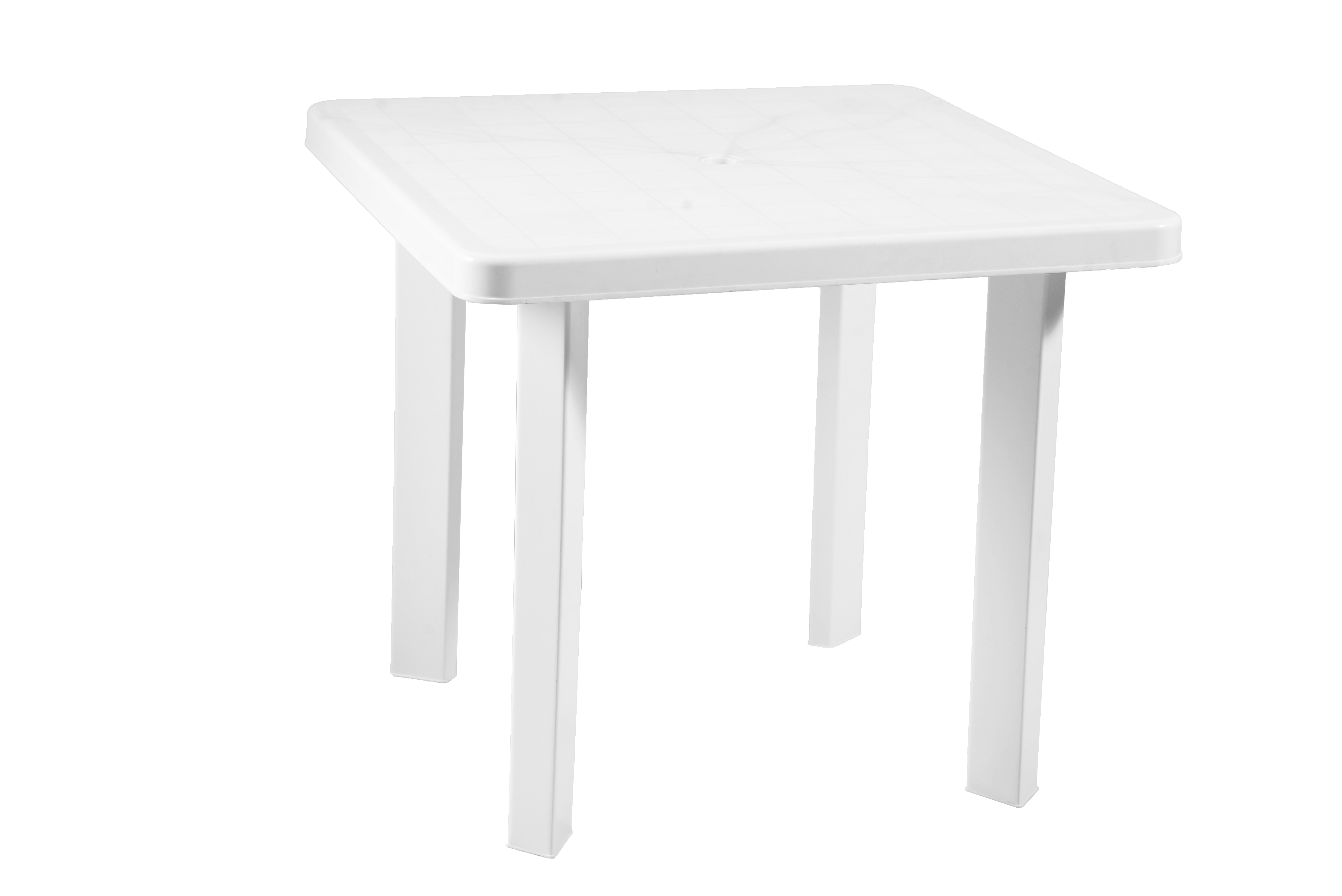 Masa terasa NAPOCHIM Garden Standard, 4 locuri, plastic, 80.5 x 80.5 x 70.5 cm, alb