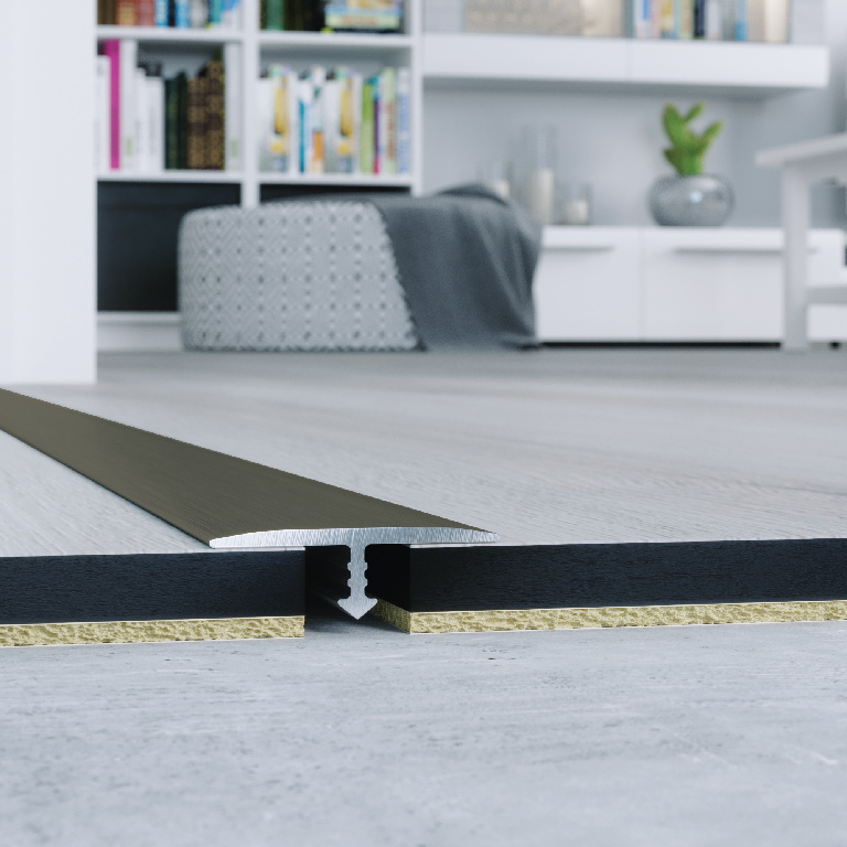 Profil de trecere parchet GOODHOME, aluminiu, 20 x 1860 mm, titan