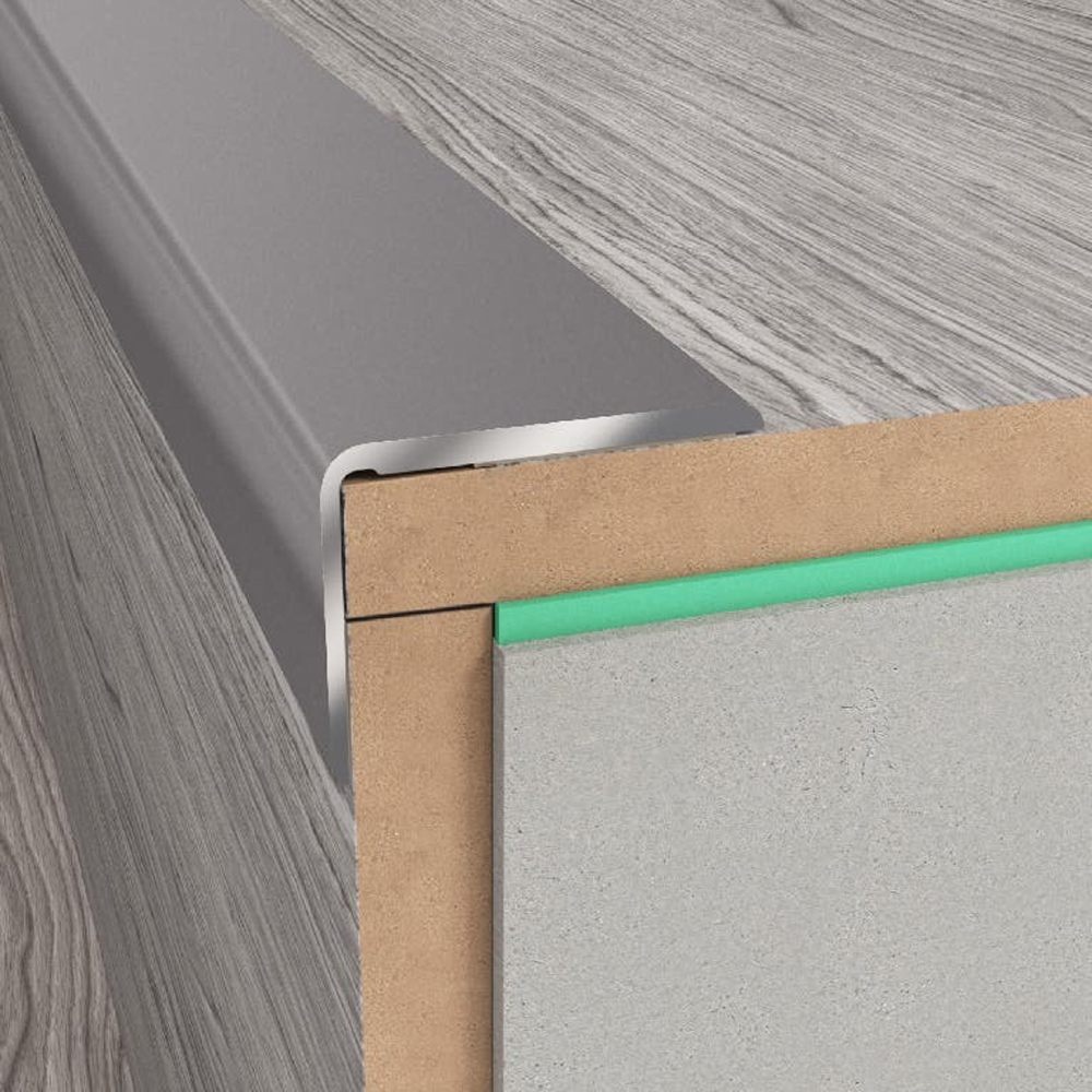 Profil de trecere parchet GOODHOME Anod, aluminiu, 25 x 1200 mm, gri