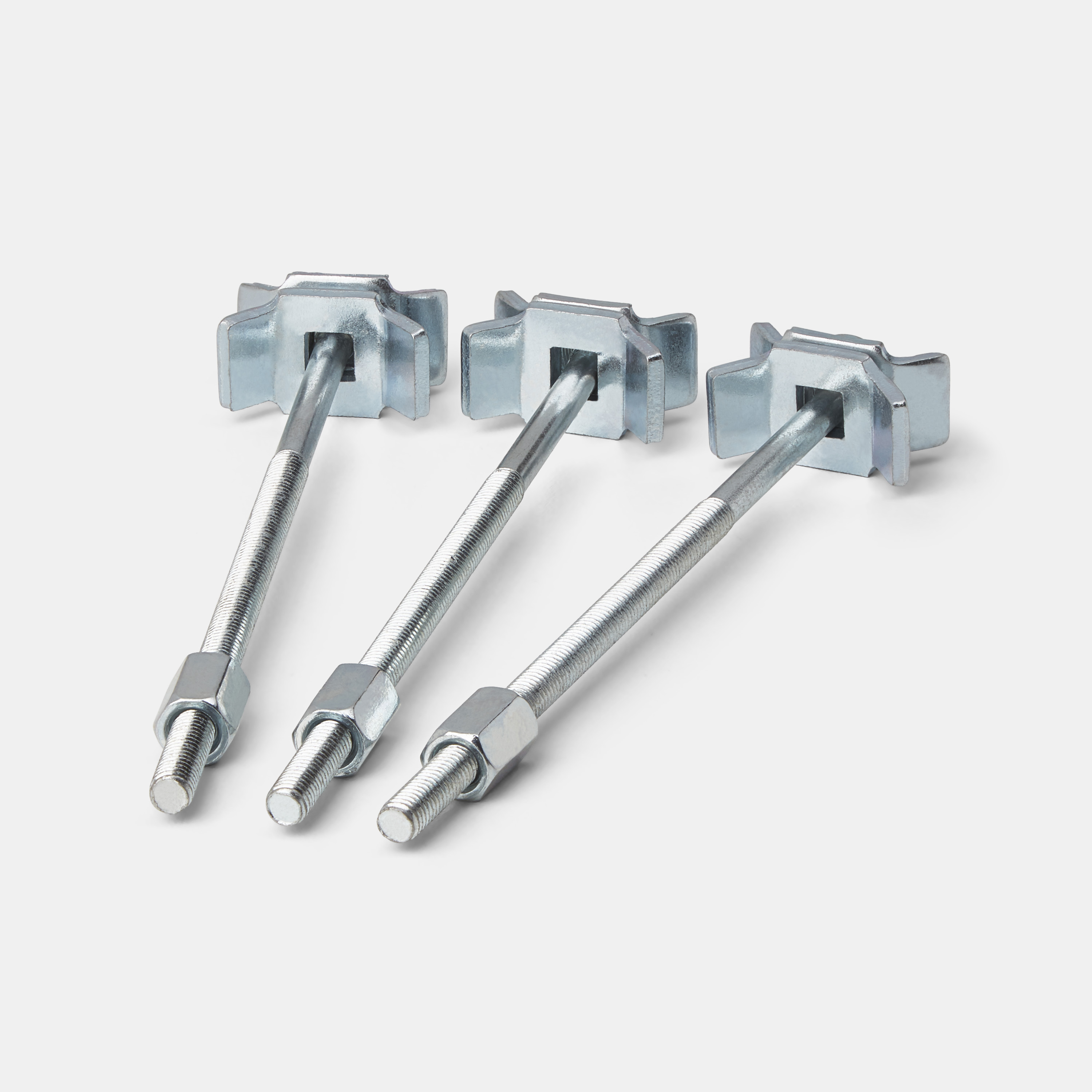 Set 3 conectori blat GOODHOME, otel, 15 cm, pentru blat 22-25 mm