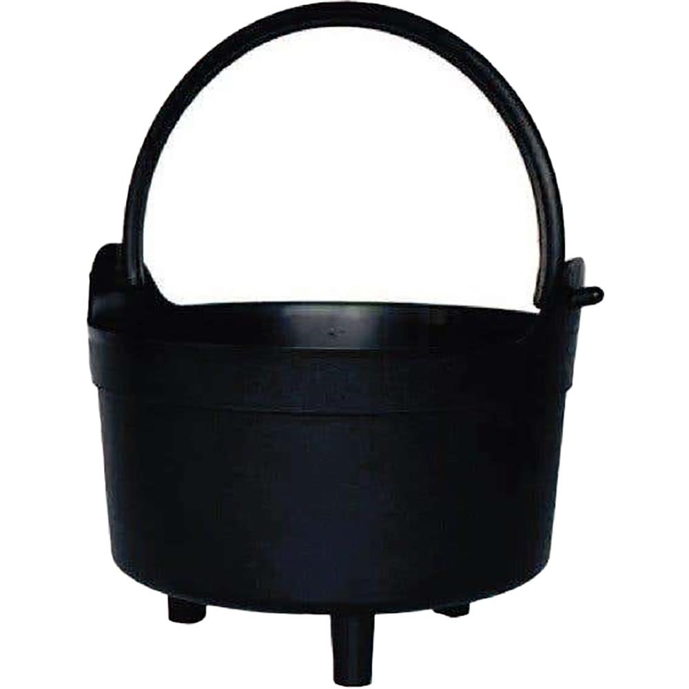 Ghiveci rotund ceaun NAPOCHIM, polipropilena, 24 cm, negru