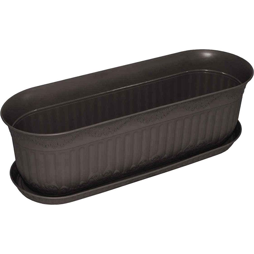 Jardiniera forma dreptunghiulara NAPOCHIM, polipropilena, 58 x 22 x 18 cm, negru