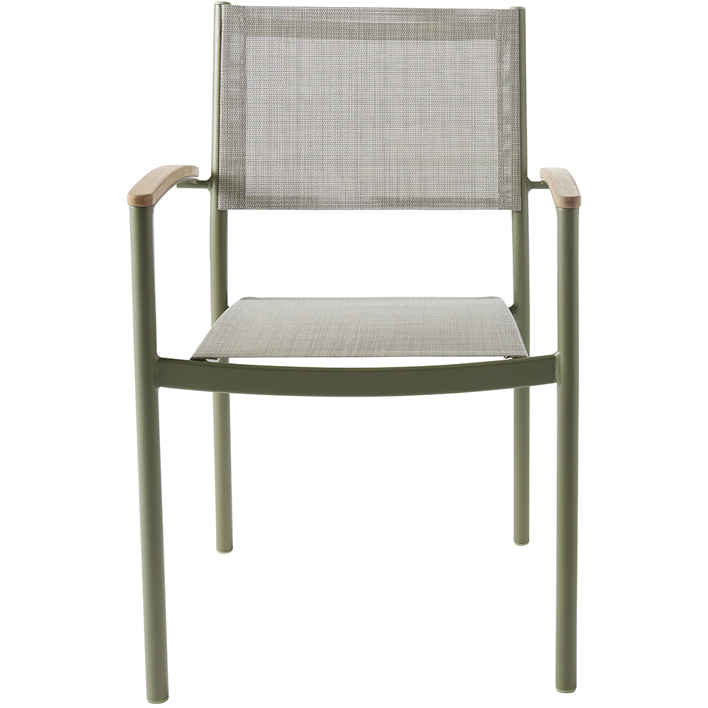 Scaun terasa GOODHOME Akoa, aluminiu, 55.4 x 55.1 x 83 cm, verde