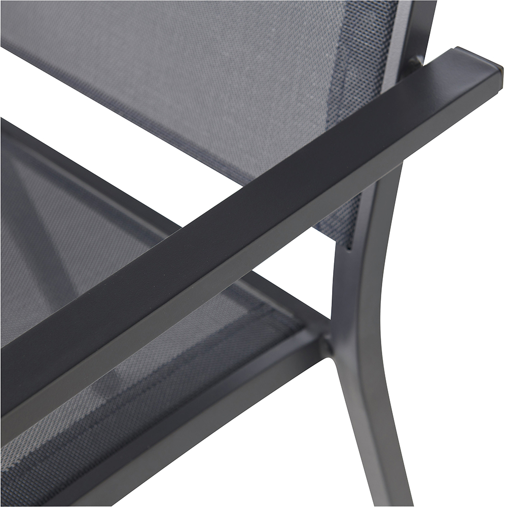 Scaun terasa GOODHOME Batz, aluminiu, 60 x 56 x 86 cm, negru
