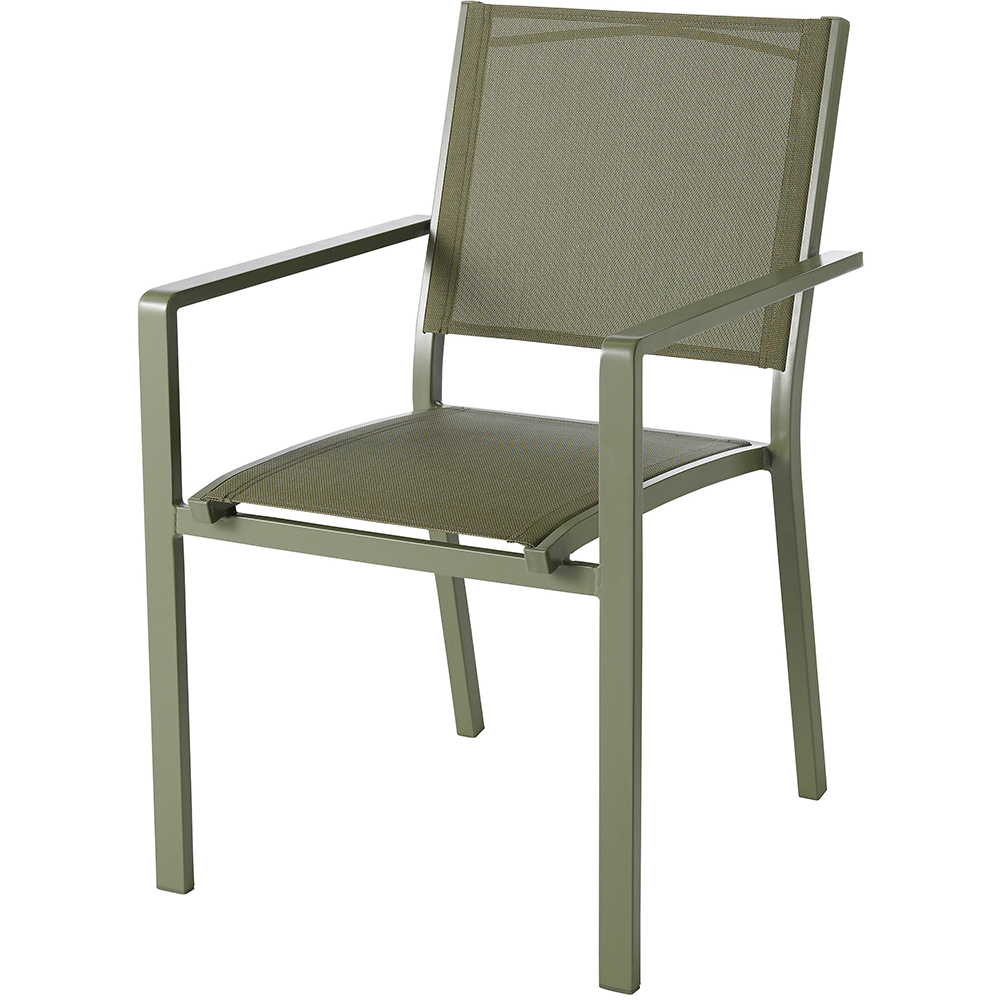 Scaun terasa GOODHOME Batz, aluminiu, 60 x 56 x 86 cm, verde