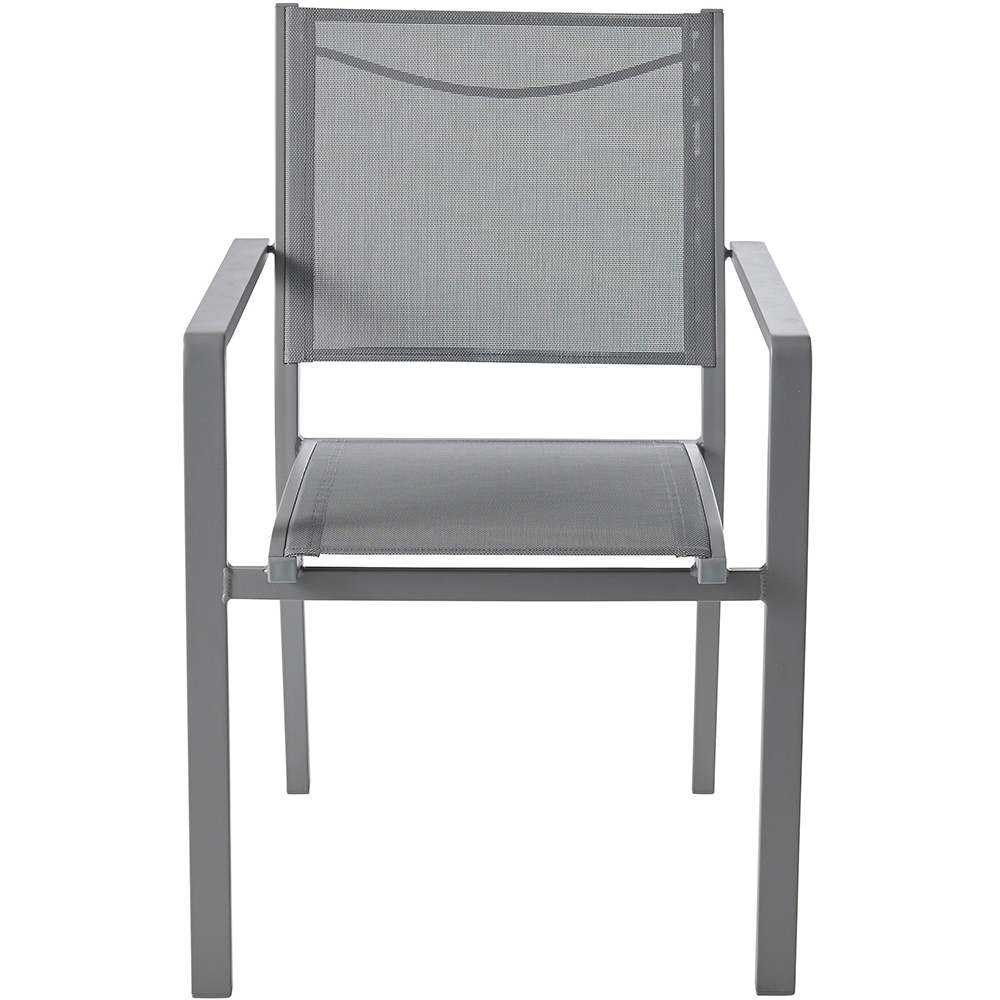 Scaun terasa GOODHOME Batz, aluminiu, 60 x 56 x 86 cm, gri