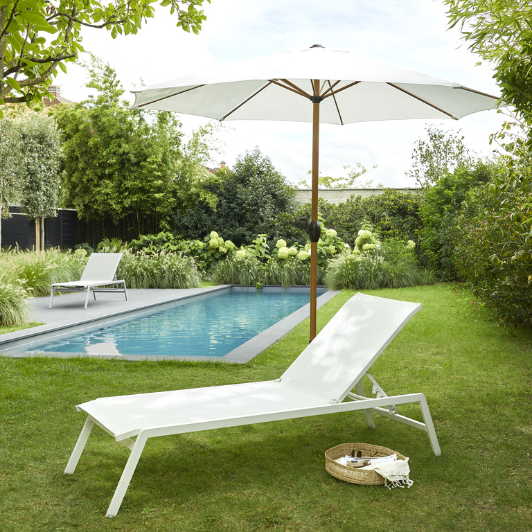 Umbrela gradina GOODHOME Capraia, 250 x 300 cm, alb