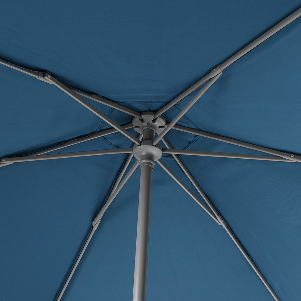 Umbrela terasa GOODHOME Carambole, aluminiu, 200 x 215 cm, albastru