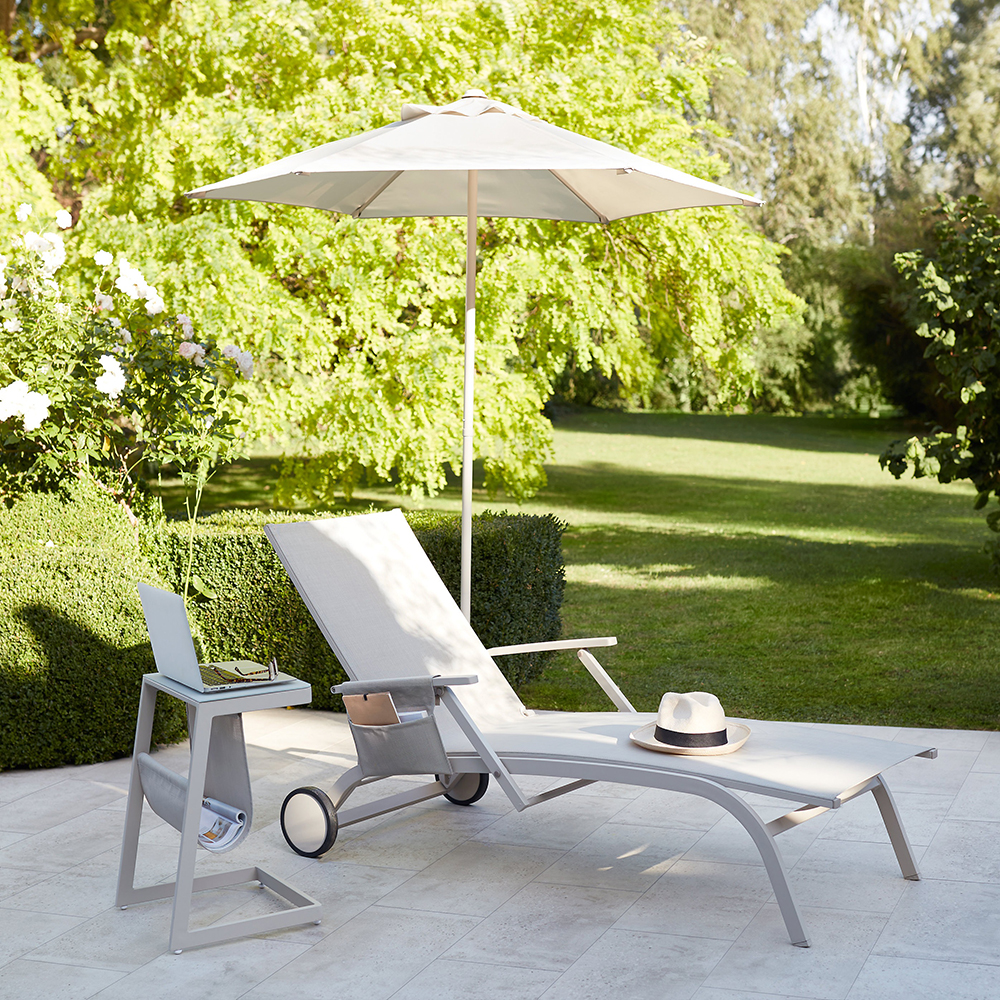 Umbrela terasa GOODHOME Carambole, aluminiu, 200 x 215 cm, bej