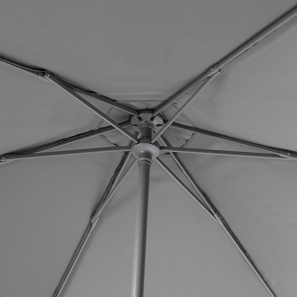 Umbrela terasa GOODHOME Carambole, aluminiu, 200 x 215 cm, gri