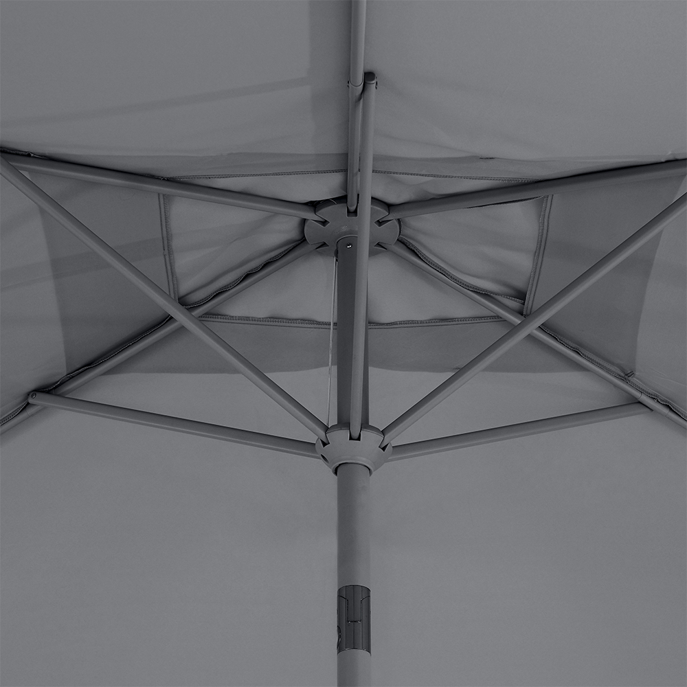 Umbrela terasa GOODHOME Carambole, aluminiu, 300 x 200 cm, gri