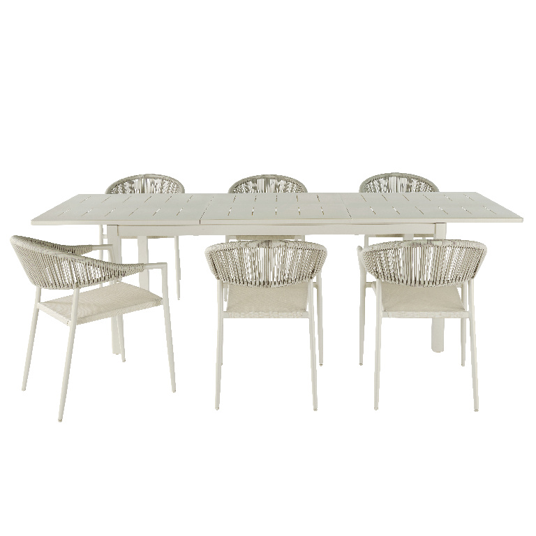 Scaun terasa GOODHOME Coline, aluminiu, bej