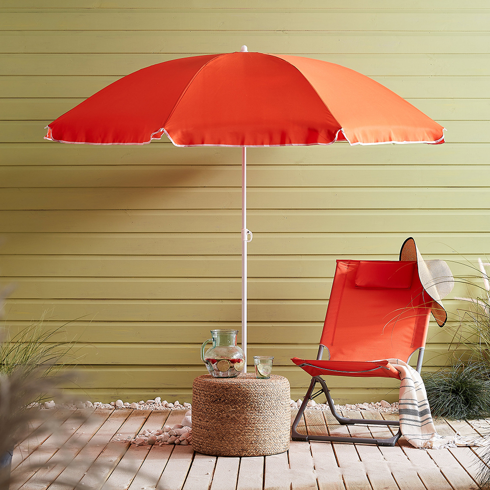 Umbrela terasa Curacao, otel, 180 x 188 cm, portocaliu