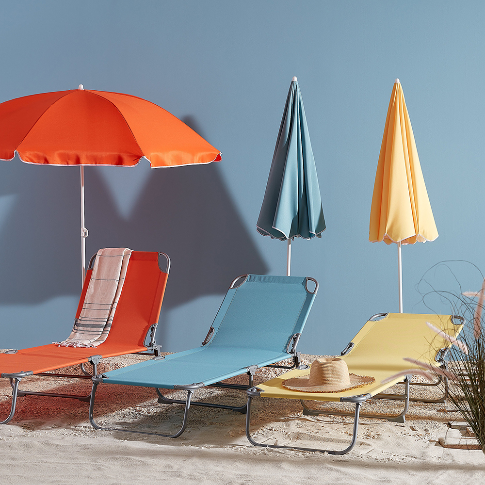Umbrela terasa Curacao, otel, 180 x 188 cm, galben