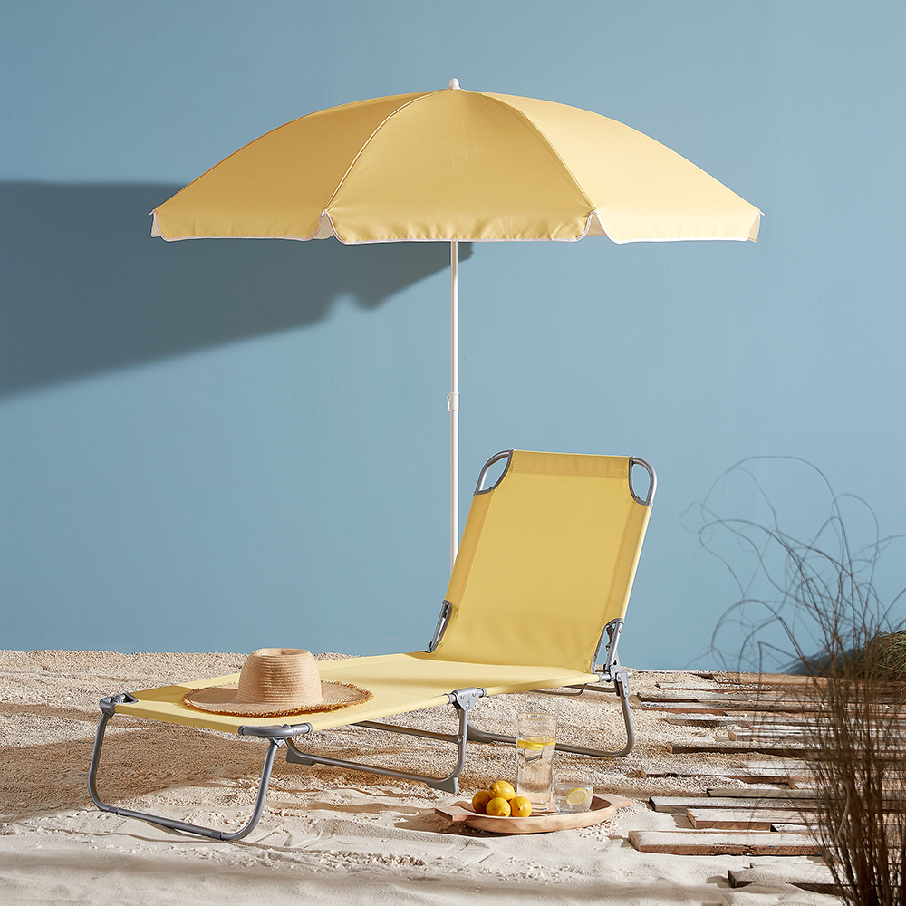 Umbrela terasa Curacao, otel, 180 x 188 cm, galben