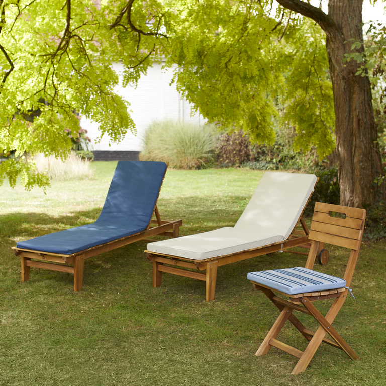 Perna scaun gradina GOODHOME Isla, 40 x 40 cm, albastru