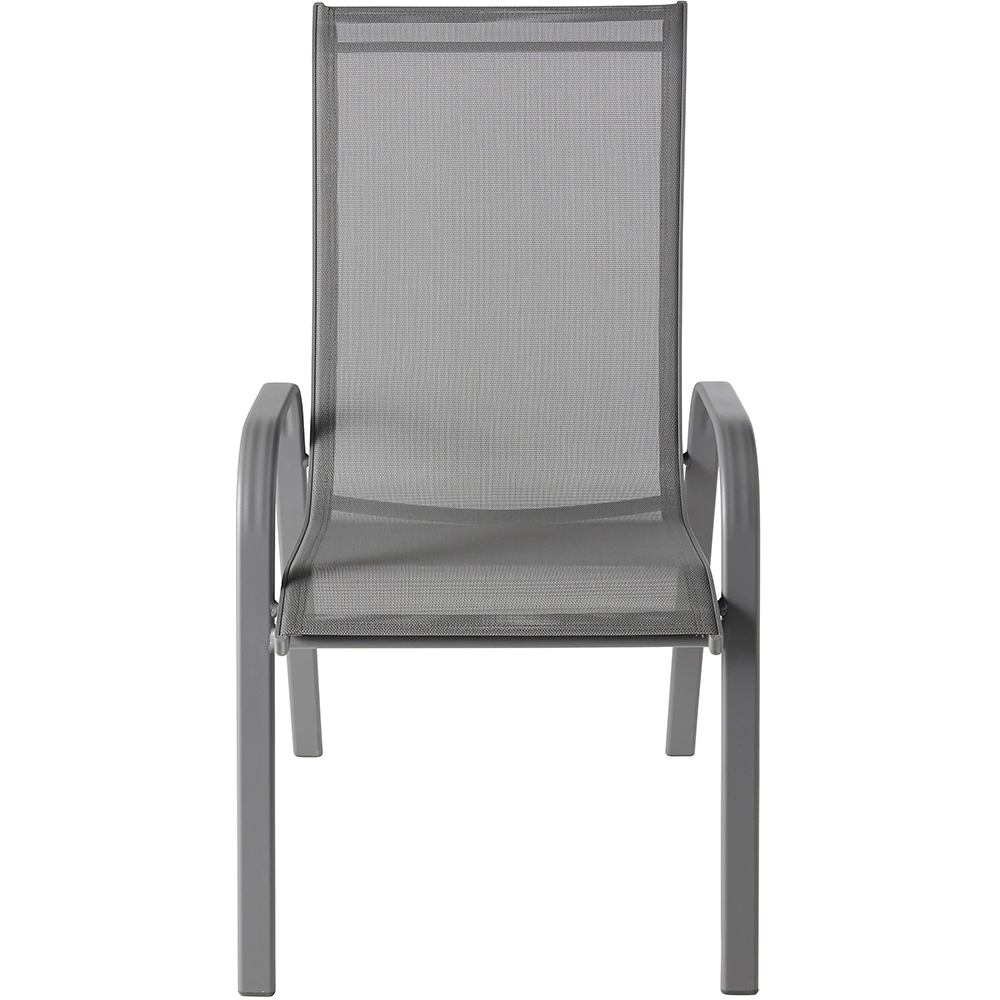 Scaun terasa Janeiro, aluminiu, 76 x 56 x 103 cm, gri