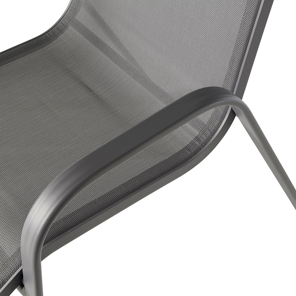 Scaun terasa Janeiro, aluminiu, 76 x 56 x 103 cm, gri