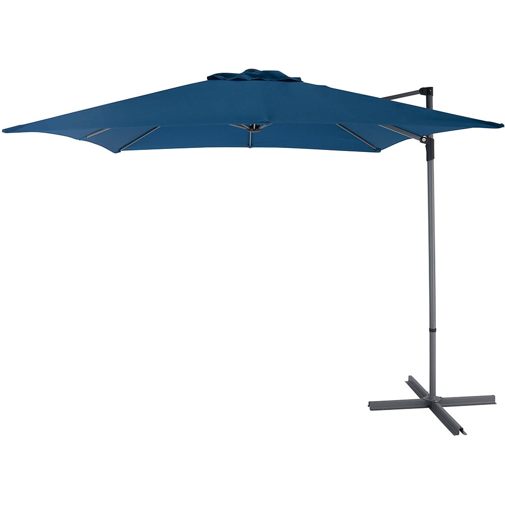 Umbrela terasa GOODHOME Kalanga, otel, 235 x 250 cm, albastru