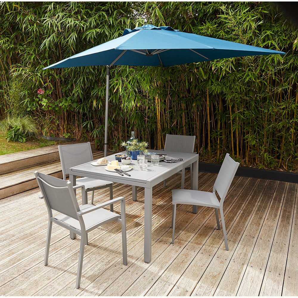 Umbrela terasa GOODHOME Kalanga, otel, 235 x 250 cm, albastru