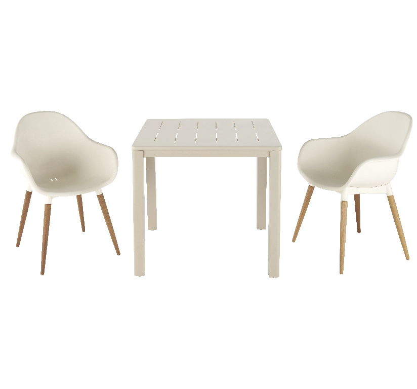 Scaun terasa GOODHOME Kiwee, plastic, 58 x 84 x 61 cm, alb